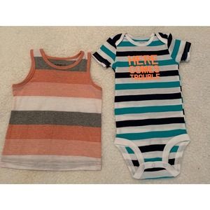 Boy’s 12-month clothing.  One Shirt and One onesie